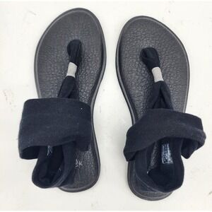 Sanuk yoga sling sandals women's size 6‎ black